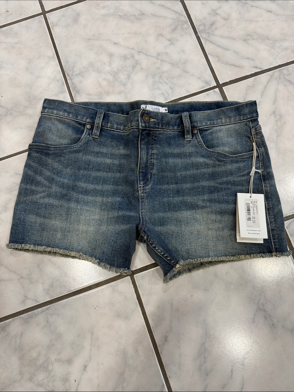 Carve Designs Blue Faded Denim Cutoff Shorts